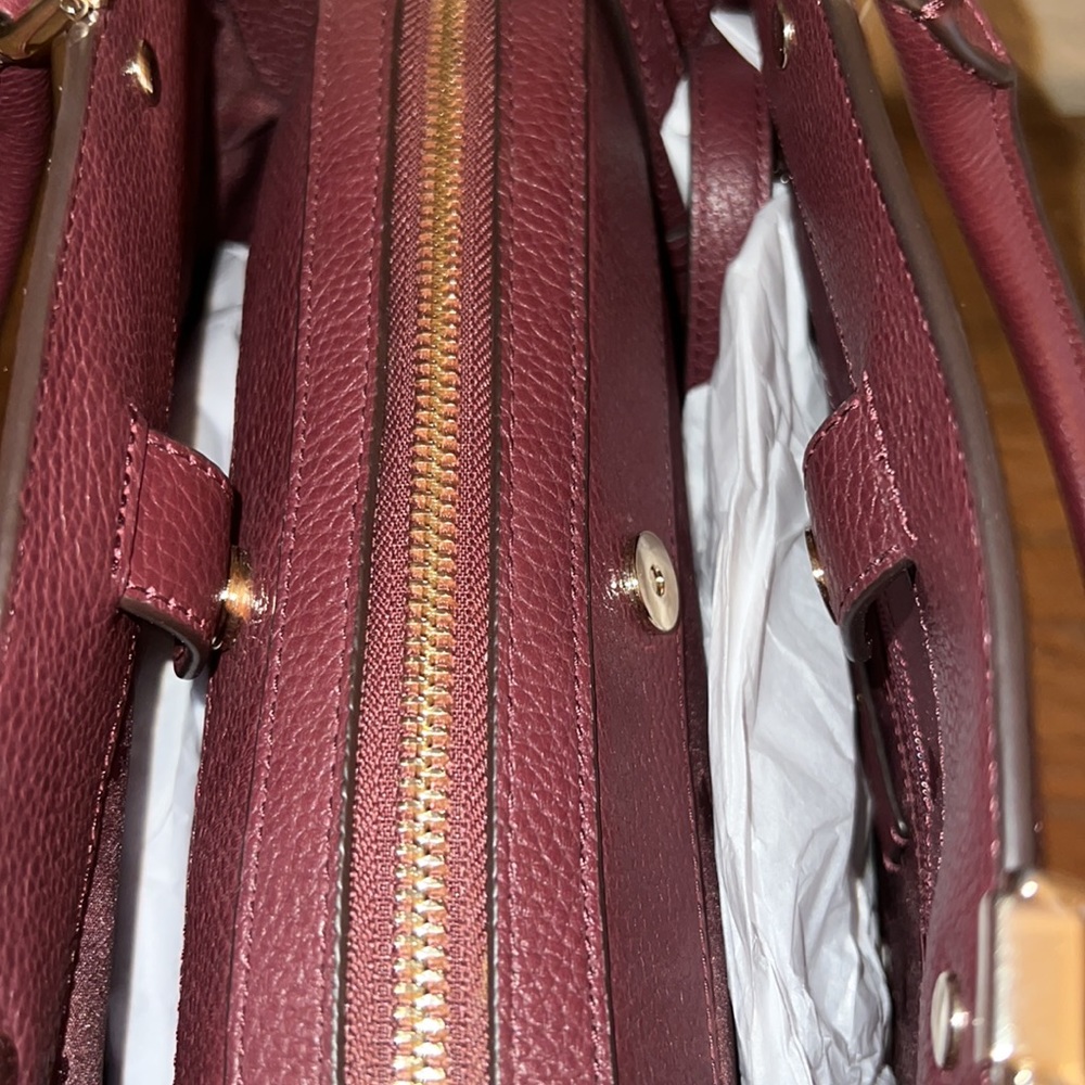 Kate Spade Leila Medium Triple Compartment Satchel Cherrywood brand New - Picture 13 of 16